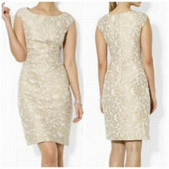 Lauren Ralph Lauren Dresses & Skirts - Ralph Lauren Pink Brecade Sheath Dress